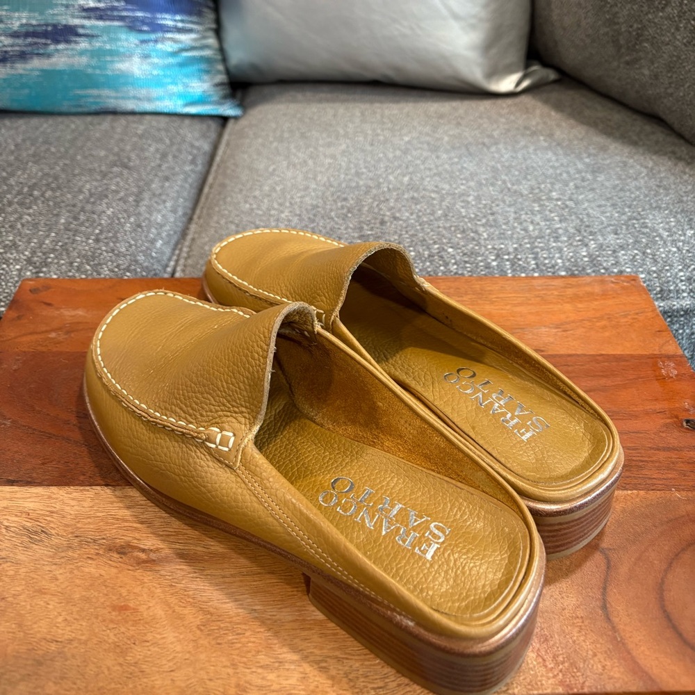 Size 9 Franco Sarto Leather Slip-Ons